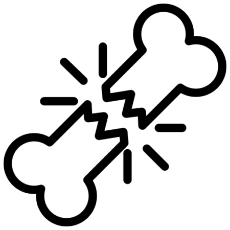 Bone injury icon for car, truck, and slip and fall claims