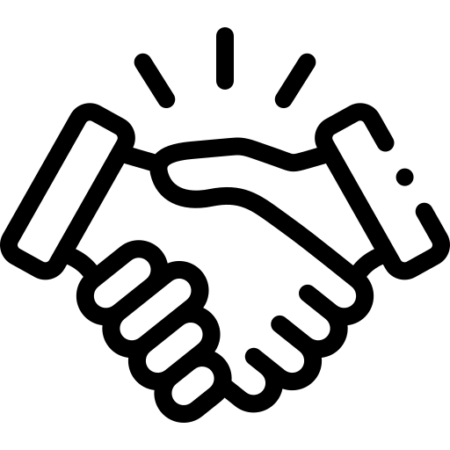 Handshake icon representing client-focused personal injury representation